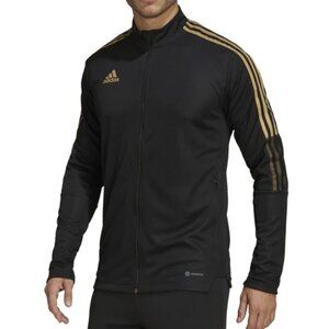 ADIDAS Men's Tiro 21 Metallic Black Gold AEROREADY Athletic Track Jacket M